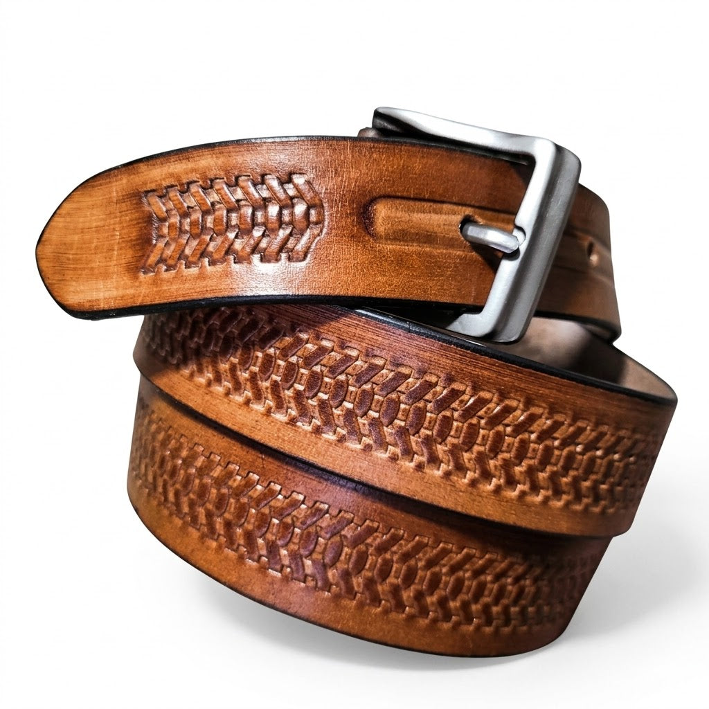 Western Basketweave Leather Belt Timeless Western style meets rugged durability.
